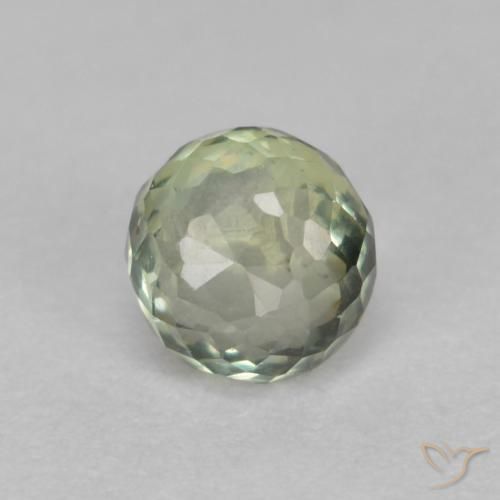 0.56ct Natural Light Forest Green Sapphire, Round, VVS-VS