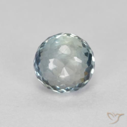 0.48 ct Blue Sapphire Stone, Natural Sapphire in Round Mixed-Cut Shape for Sale