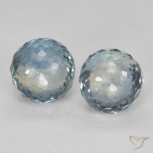 0.86 ctw Blue Sapphire Gemstones, Sapphire Gems in Round Mixed-Cut Shape for Sale.