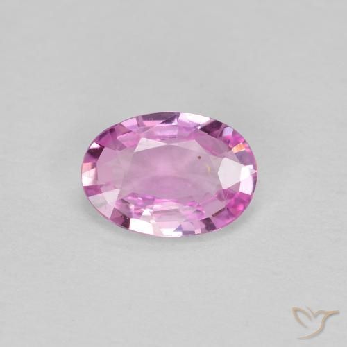0.54ct Natural Light Royal Purple Pink Sapphire, Oval, VVS