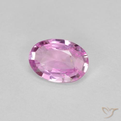 0.54 ct Pink Sapphire Stone, Natural Sapphire in Oval Facet Shape for Sale