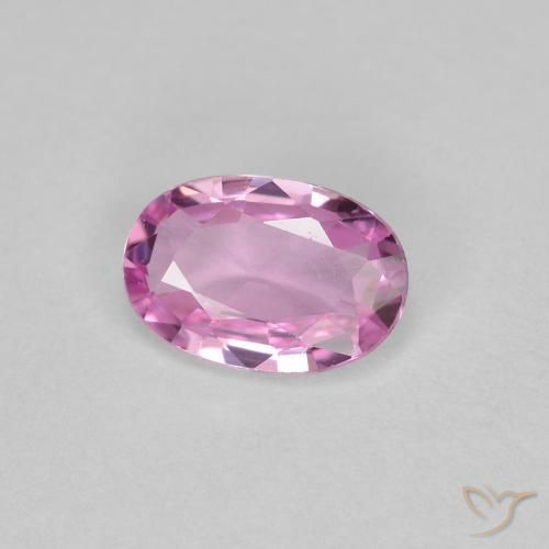 0.58 ct Pink Sapphire Stone, Natural Sapphire in Oval Facet Shape for Sale