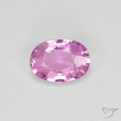 0.65ct Natural Light Royal Purple Pink Sapphire, Oval, VVS