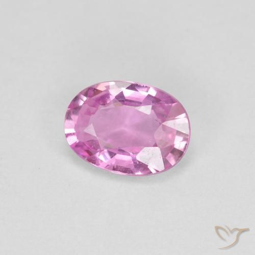 0.65 ct Pink Sapphire Stone, Natural Sapphire in Oval Facet Shape for Sale