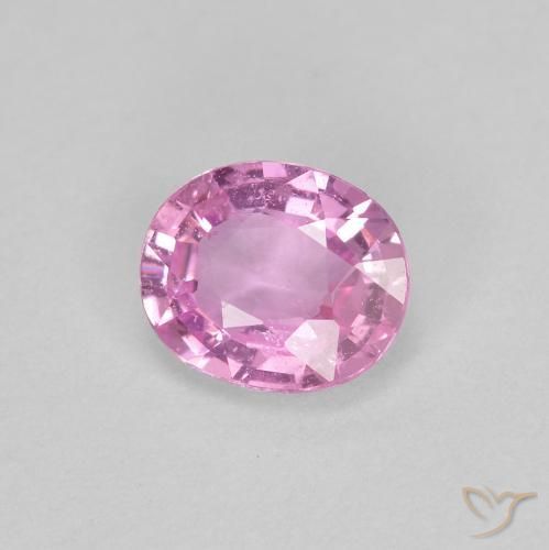 0.44 ct Pink Sapphire Stone, Natural Sapphire in Oval Facet Shape for Sale