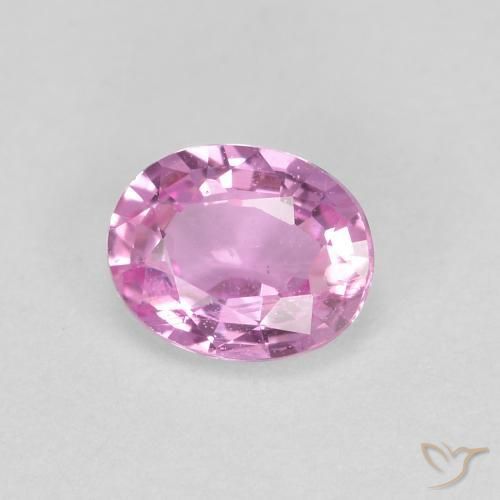 0.43 ct Pink Sapphire Stone, Natural Sapphire in Oval Facet Shape for Sale