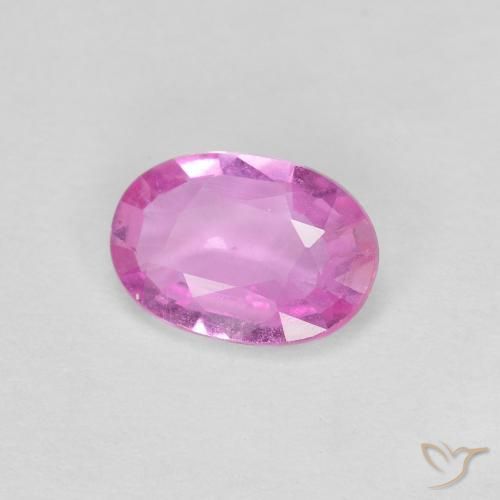 0.60 ct Pink Sapphire Stone, Natural Sapphire in Oval Facet Shape for Sale