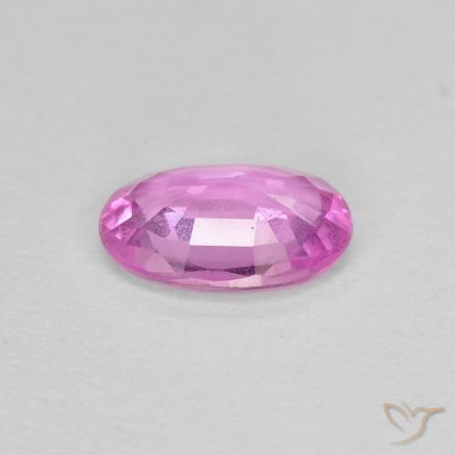 Sapphire Gemstone in 6.6 x 4.6 mm Size for Sale, Sapphire Stone in Light Pink Color