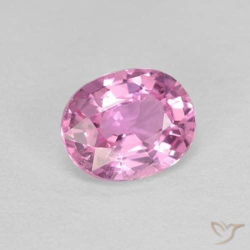 0.44 ct Pink Sapphire Stone, Natural Sapphire in Oval Facet Shape for Sale