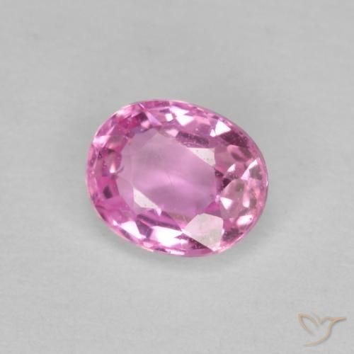 0.47 ct Pink Sapphire Stone, Natural Sapphire in Oval Facet Shape for Sale