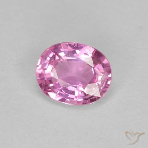 0.43 ct Pink Sapphire Stone, Natural Sapphire in Oval Facet Shape for Sale