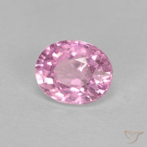 0.53 ct Pink Sapphire Stone, Natural Sapphire in Oval Facet Shape for Sale