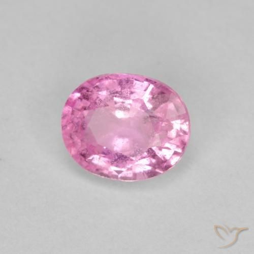 0.51 ct Pink Sapphire Stone, Natural Sapphire in Oval Facet Shape for Sale