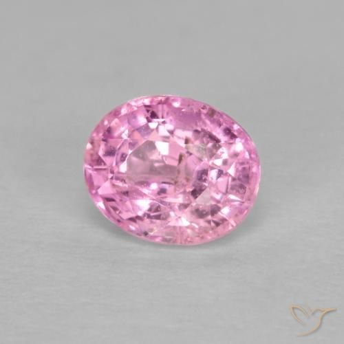 0.56 ct Pink Sapphire Stone, Natural Sapphire in Oval Facet Shape for Sale