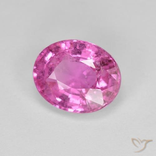 2.70 ct Pink Sapphire Stone, Natural Sapphire in Oval Facet Shape for Sale
