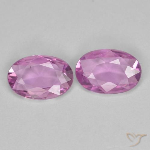 0.70 ctw Purple Sapphire Stones, Natural Sapphire in Oval Facet Shape for Sale