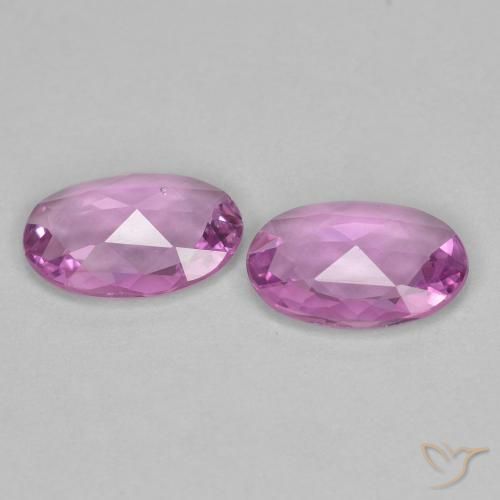 Sapphire Gemstones in 6 x 4 mm (calibrated) Size for Sale, Sapphire Stones in Light Purple Color