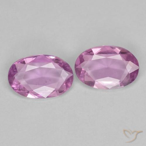 0.73 ctw Pink Sapphire Stones, Natural Sapphire in Oval Facet Shape for Sale