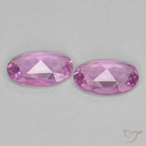 Sapphire Gemstones in 6 x 4 mm (calibrated) Size for Sale, Sapphire Stones in Light Royal Purple Pink Color