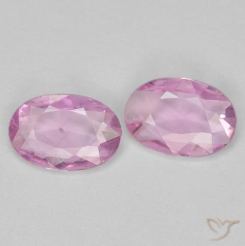 0.72 ctw Pink Sapphire Stones, Natural Sapphire in Oval Facet Shape for Sale