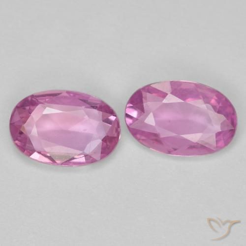 0.84 ct Loose Pink Sapphire, 6 x 4 mm Oval Cut From Tanzania, Photo A