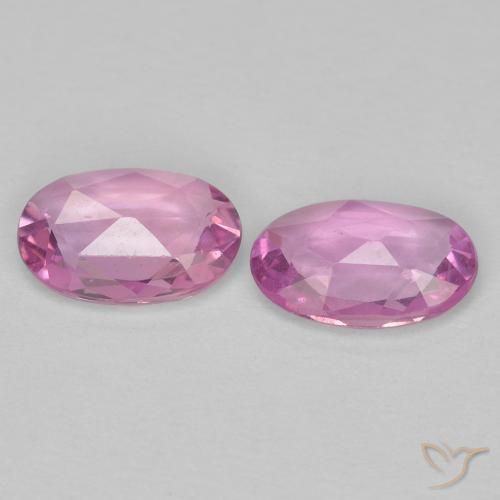 Sapphire Gemstones in 6 x 4 mm (calibrated) Size for Sale, Sapphire Stones in Medium Pink Color
