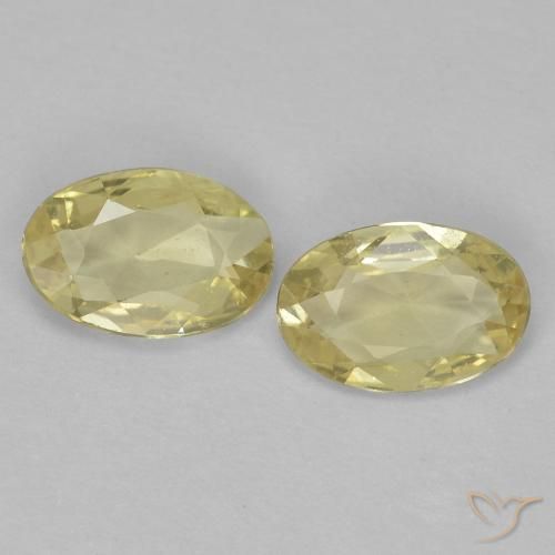0.78 ct Yellow Sapphire, 6 x 4 mm Oval Cut From Tanzania, Photo A