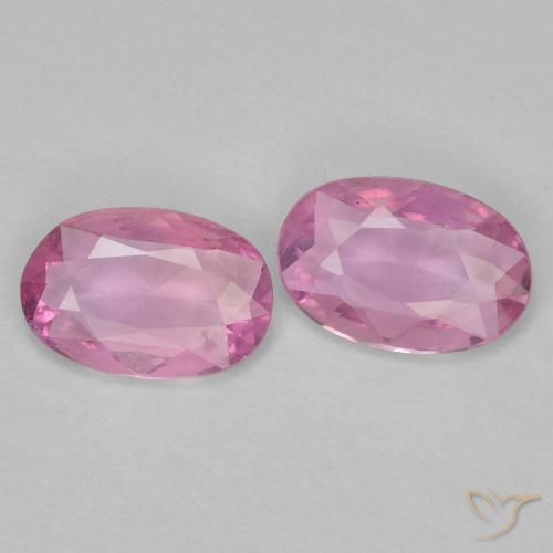 0.73 ctw Pink Sapphire Stones, Natural Sapphire in Oval Facet Shape for Sale