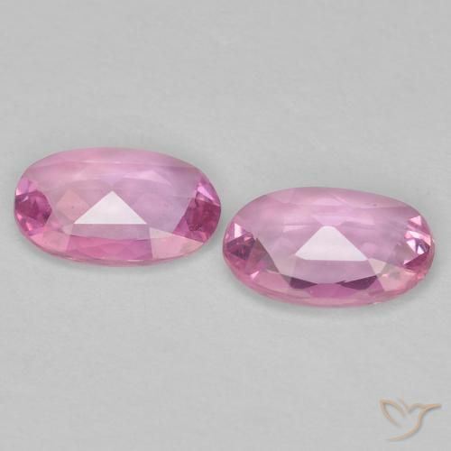 Sapphire Gemstones in 6 x 4 mm (calibrated) Size for Sale, Sapphire Stones in Very Light Royal Purple Pink Color