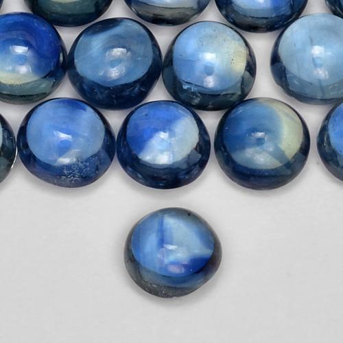 4mm runder blauer Saphir - Gewicht durchschn. je 0,36 ct, 4mm Saphir, als Stück verkauft, Farbe: Navy blau, Reinheit: Transparent, natürlicher Edelstein, Mohs-Härte 9 Geeignet für den täglichen Gebrauch im Schmuck , Symbolisiert Überfluss und Wohlstand, Photo A