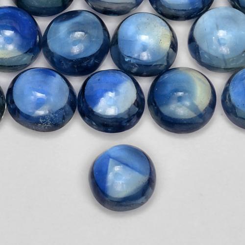 0.36 ct Blue Sapphire Stone, Natural Sapphire in Round Cabochon Shape for Sale