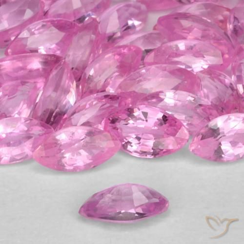Sapphire Gemstones in 4 x 2.8 mm Size for Sale, Sapphire Stones in Medium Pink Color
