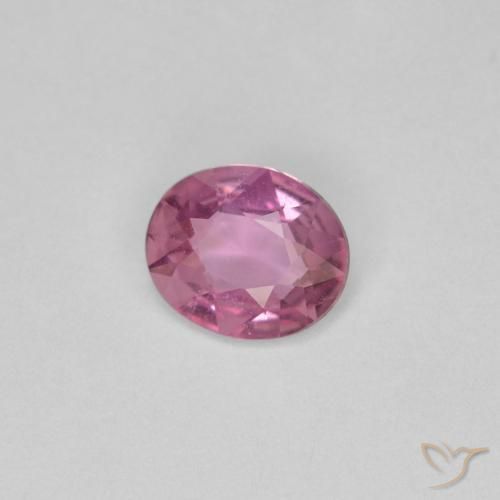 0.54 ct Pink Sapphire Stone, Natural Sapphire in Oval Facet Shape for Sale