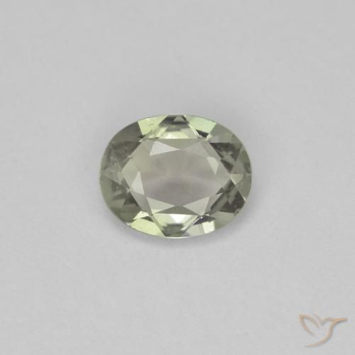 0.73ct Natural Earthy Green Sapphire, Oval, VVS-VS