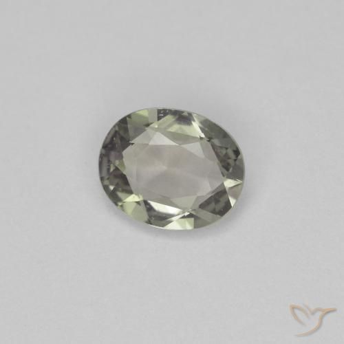 0.73 ct Green Sapphire Stone, Natural Sapphire in Oval Facet Shape for Sale