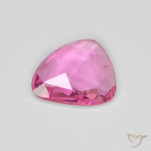 Sapphire Gemstone in 7.5 x 6.9 mm Size for Sale, Sapphire Stone in Deep Pink Color