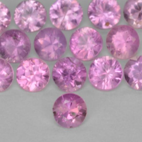 2.3mm Diamond-cut Purple Sapphire - Weight avg. 0.07ct each, 2.3mm Sapphire selling By Piece, Color: Bright Pinkish Purple, Clarity: VS, Natural Gemstone, Mohs Hardness 9 suitable for daily wear jewelry, Year of the Tiger Gemstone, Photo A