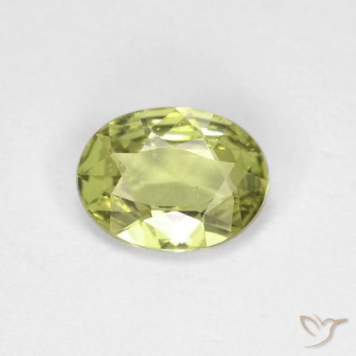 0.79ct Natural Yellowish Green Sapphire, Oval, VS