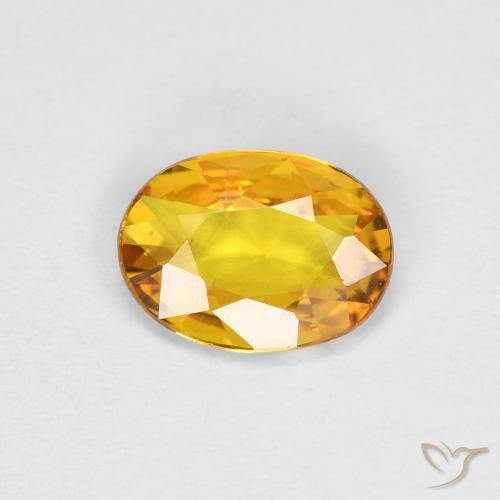 0.69ct Natural Golden Sapphire, Oval, VS