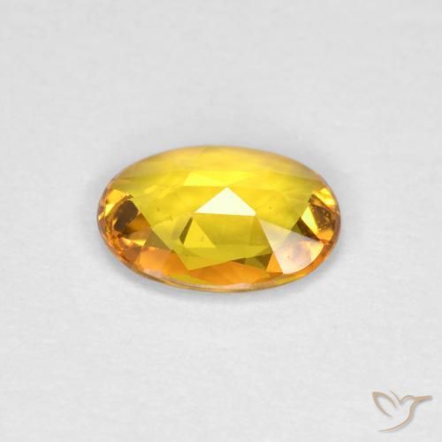 Sapphire Gemstone in 7 x 5 mm (calibrated) Size for Sale, Sapphire Stone in Golden Color