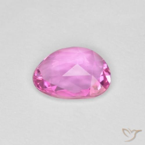 Sapphire Gemstone in 5.7 x 5.1 mm Size for Sale, Sapphire Stone in Intense Pink Color