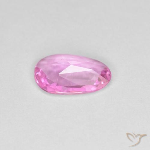 Sapphire Gemstone in 8 x 5.1 mm Size for Sale, Sapphire Stone in Medium Pink Color