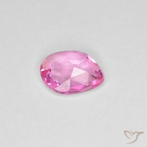 Sapphire Gemstone in 6.9 x 5.6 mm Size for Sale, Sapphire Stone in Deep Pink Color
