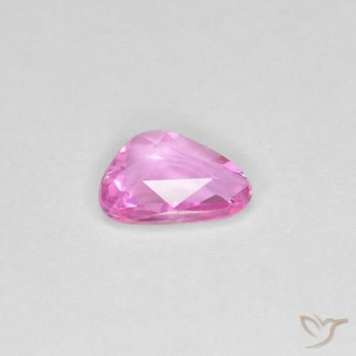 Sapphire Gemstone in 6.7 x 5 mm Size for Sale, Sapphire Stone in Medium Pink Color