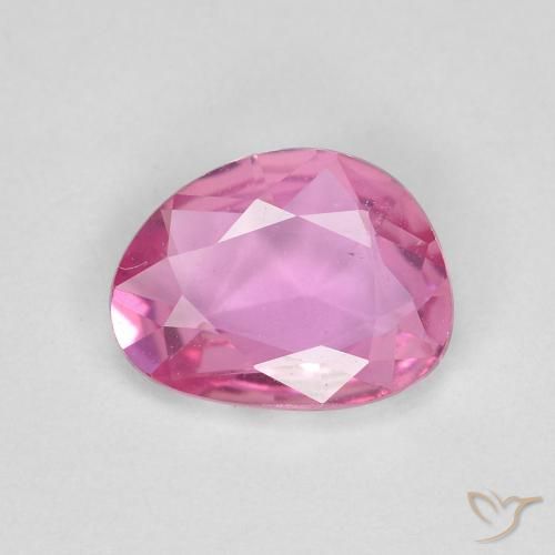 Zafiro Rosa fancy cut de 6,9 x 5,3mm de Madagascar, peso de 0.71ct, piedra preciosa Caliente de forma natural en claridad VS, Zafiro de 1 pieza: el color es Rosa oscuro, dureza Mohs de 9 Adecuado para joyas de uso diario, Exhibe gran brillo, Photo A
