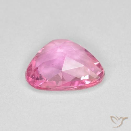 Sapphire Gemstone in 6.7 x 5.4 mm Size for Sale, Sapphire Stone in Medium Pink Color