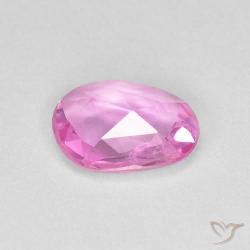 Sapphire Gemstone in 7 x 5 mm (calibrated) Size for Sale, Sapphire Stone in Medium Pink Color