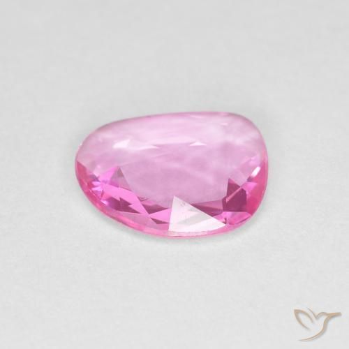 Sapphire Gemstone in 7.3 x 6.1 mm Size for Sale, Sapphire Stone in Medium Pink Color