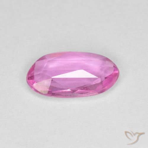Sapphire Gemstone in 8.4 x 4.9 mm Size for Sale, Sapphire Stone in Deep Pink Color