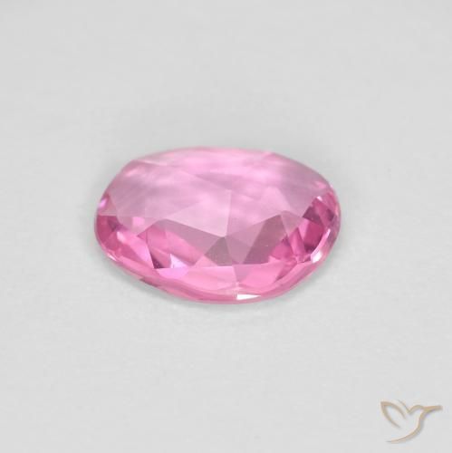 Sapphire Gemstone in 6.6 x 5.7 mm Size for Sale, Sapphire Stone in Medium Pink Color